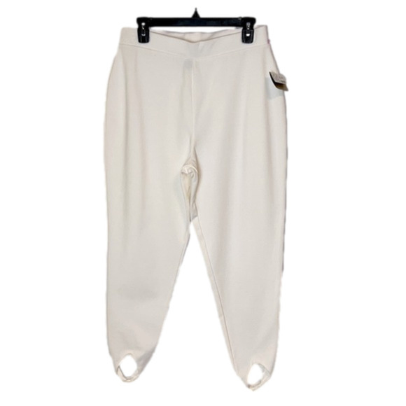 Lerner NY Metropolitan Vintage Cream Stirrup Stretch Pants Leggings -Sz XL, NWT - Picture 1 of 7